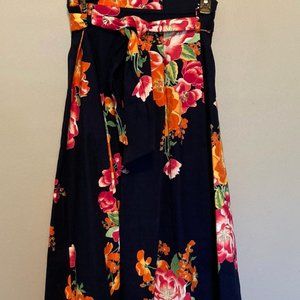 Floral skirt and short sleeved shirt